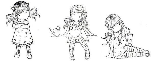 Рисунок куклы карандашом для детей для срисовки