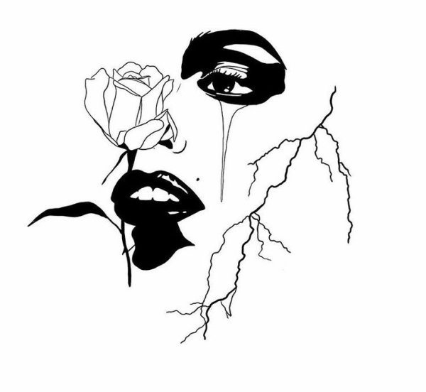 Рисунки на черном фоне