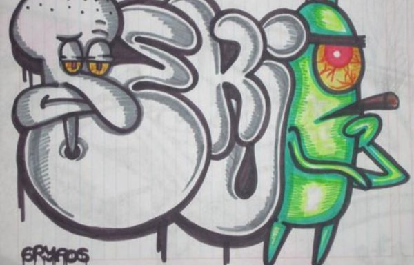 Граффити на бумаге