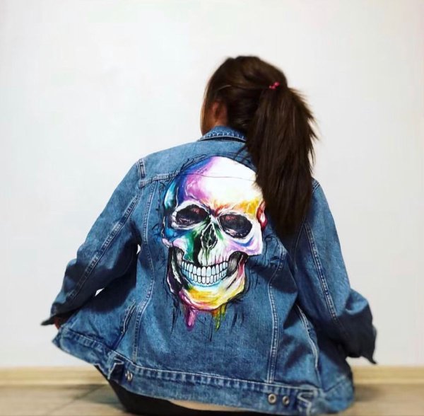 Расписать джинсовую куртку