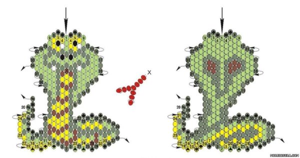 Фигурки из бисера объемные кирпичное плетение