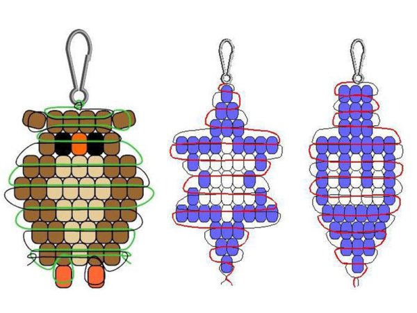Схемы бисероплетения для начинающих параллельное плетение