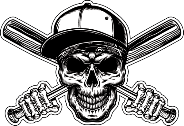 Череп с битами