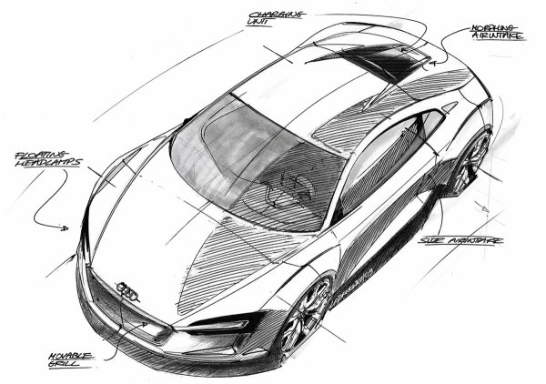 Бугатти Шерон карандашом