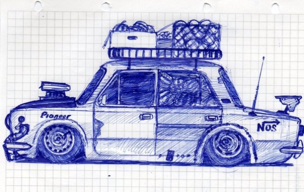 Машины по клеточкам ВАЗ 2107