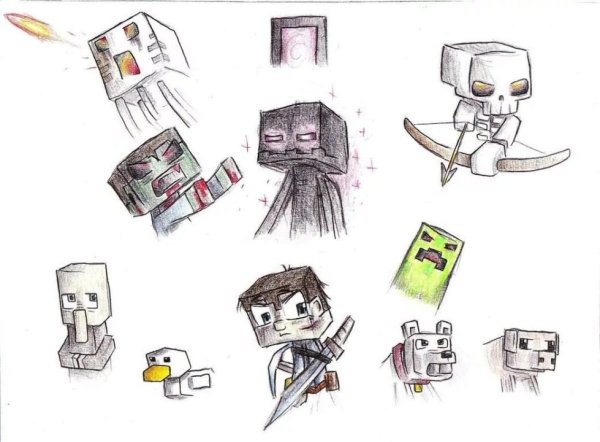 Уроки рисования майнкрафт