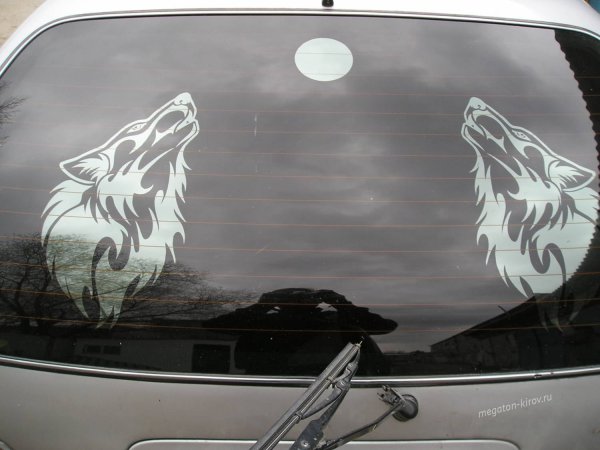 Шелкография на заднее стекло автомобиля