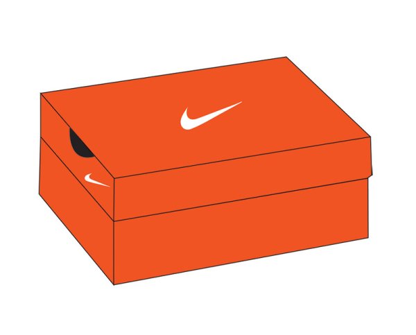 Обувная коробка на прозрачном фоне
