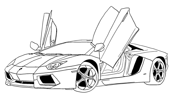 Ламборджини Галлардо раскраска