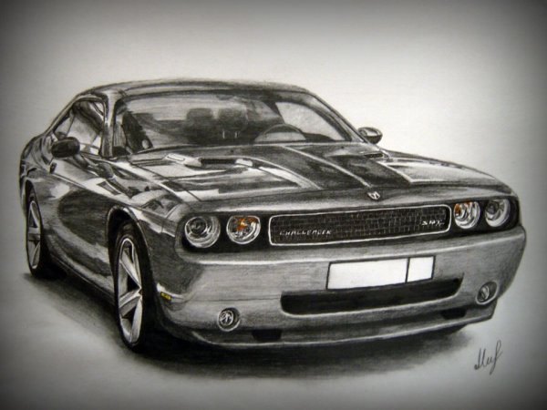 Додж Челленджер СРТ рисунок
