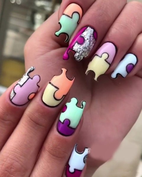 Маникюр на детские ногти крутые