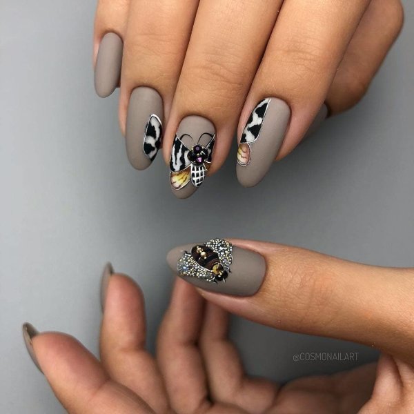 Креативный маникюр на длинные ногти