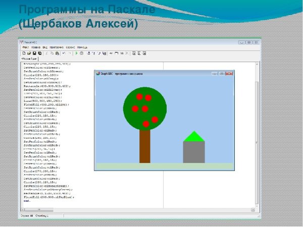 Программа на Паскаль рисунок