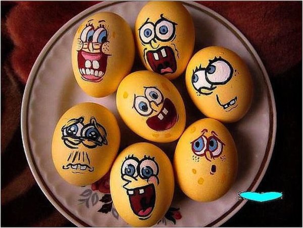 Яйца на Пасху смешные