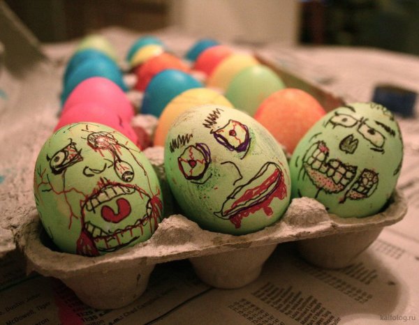Креативные яйца на Пасху