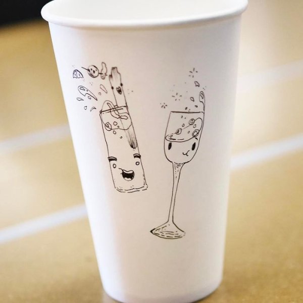 Разрисованные стаканчики для кофе