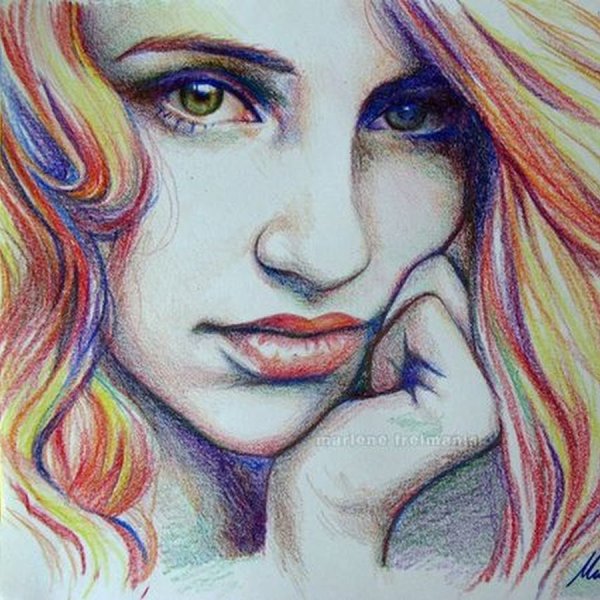 Современная девушка рисунок