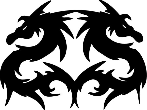 Трафарет дракона