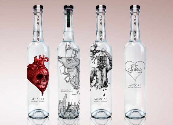 Необычные бутылки с алкоголем