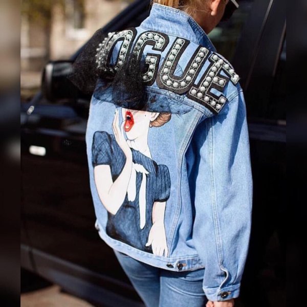 Джинсовка с росписью поп арт