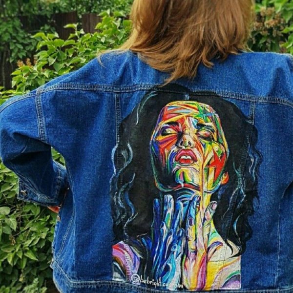 Поп арт на джинсовке