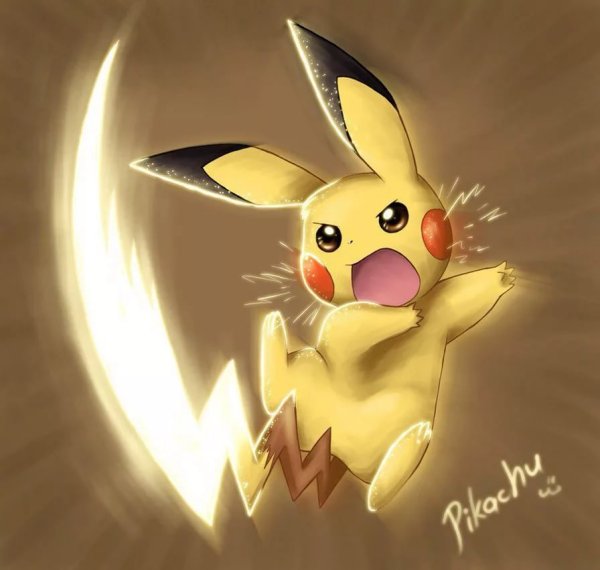 Аниме покемоны Пикачу злой