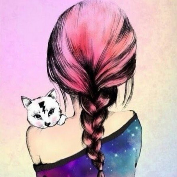 Красивые картинки на аву для девушек мультяшные