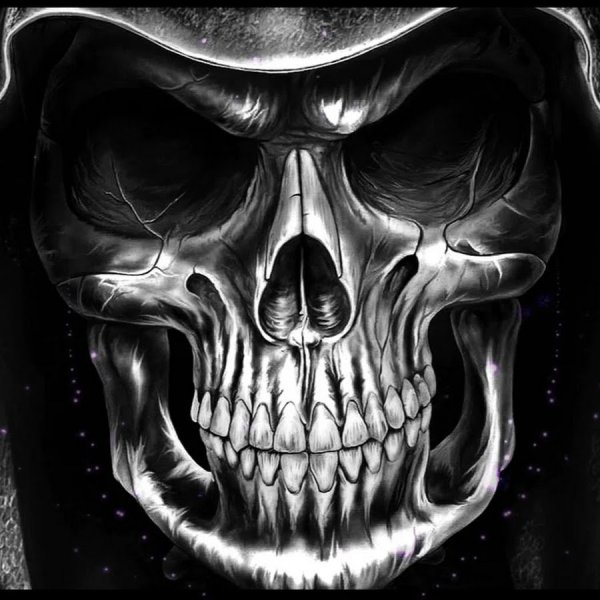 Черный череп