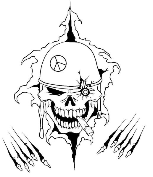 Череп на мотоцикле