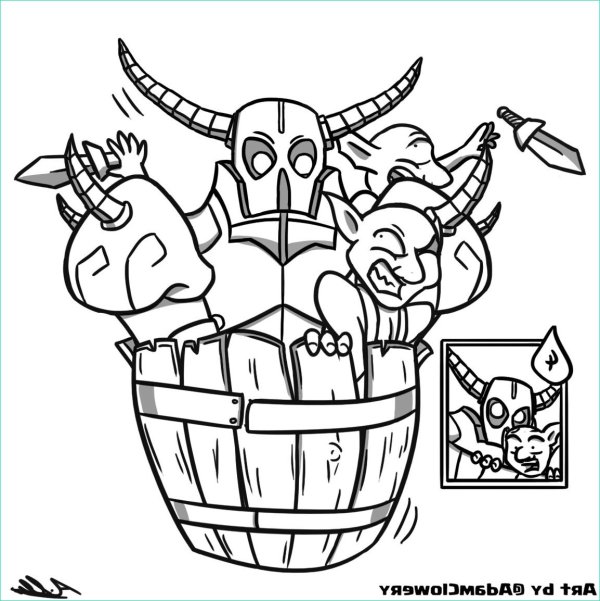 Раскраска клеш рояль ПЕККА