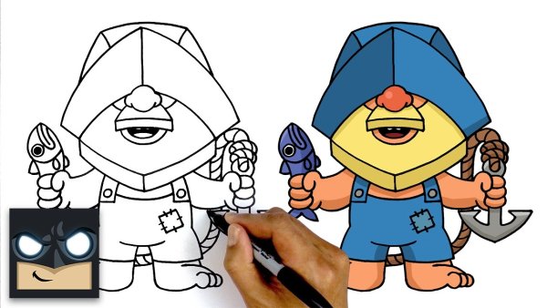 Раскраски клеш рояль Рыбак