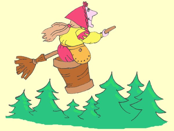 Баба Яга рисунок для детей