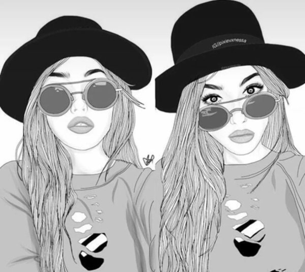 Рисунки девушек в стиле свэг карандашом