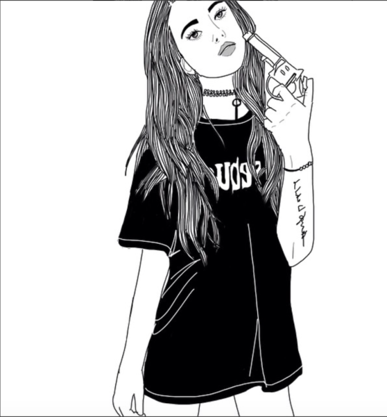 Ариана Гранде в мультяшном стиле