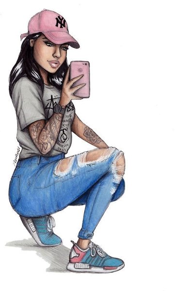 Раскраски девочки с айфонами