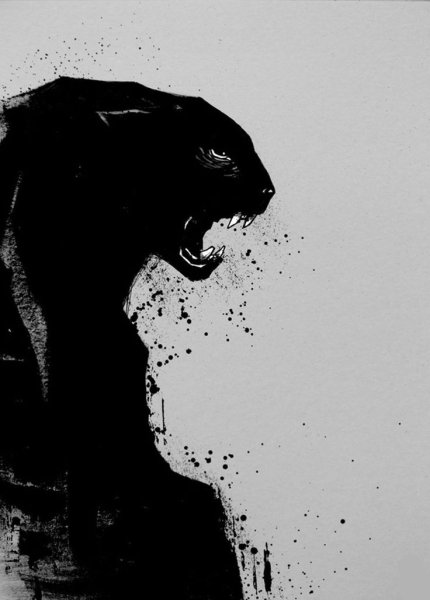 Рисунки чёрным фломастером