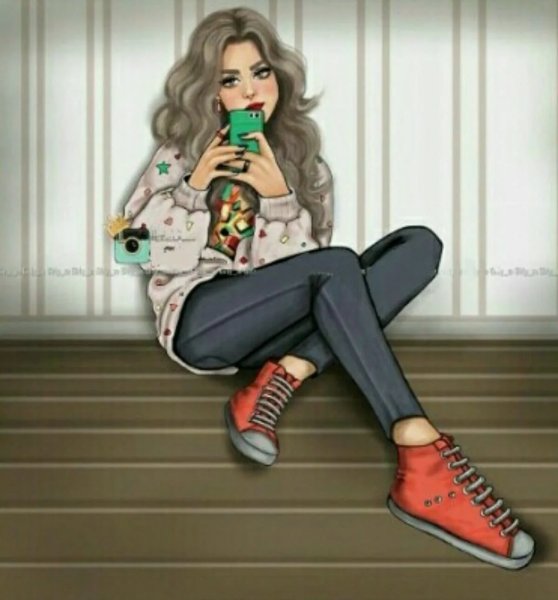 Красивая девушка рисунок в полный рост