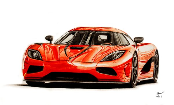 Кёнигсегг АГЕРА рисунок