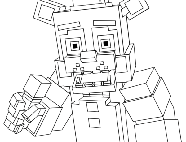 Раскраска майнкрафт Фредди