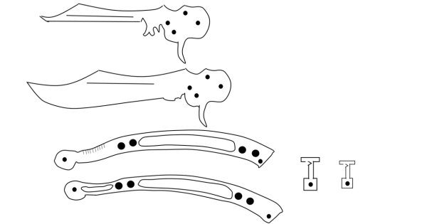 Ножи из КС го чертежи нож бабочка