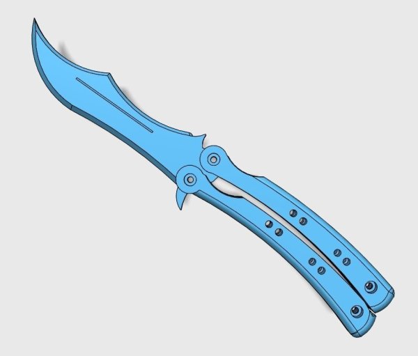 Нож бабочка чертеж CS go