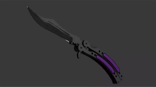 Нож бабочка ультрафиолет КС го