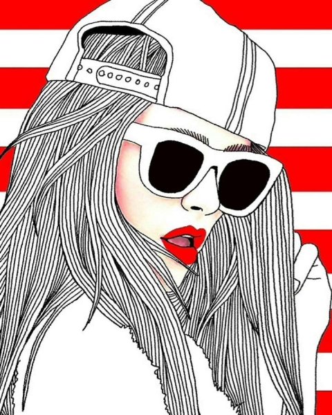 Рисунки девушек в стиле свэг