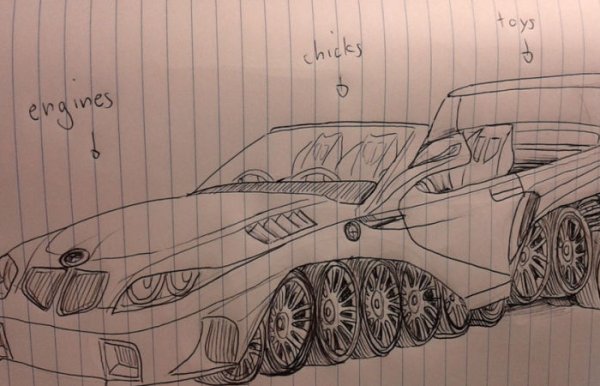 Рисунок на свободную тему автомобиль