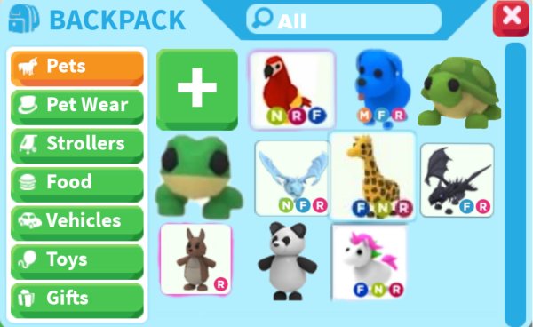 Adopt me питомцы