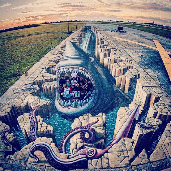 Объемный стрит арт