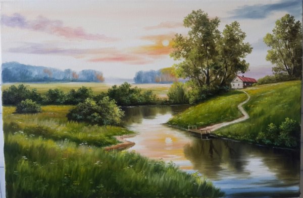 Река рисунок для детей