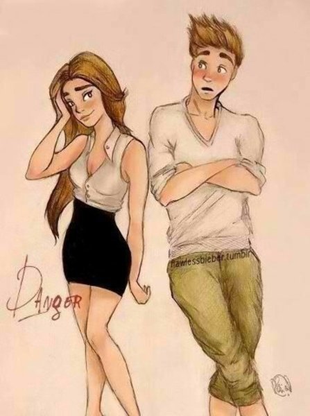 Рисунки для парня и девушки легко