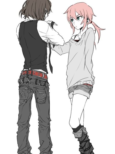 Рисунок влюбленной пары