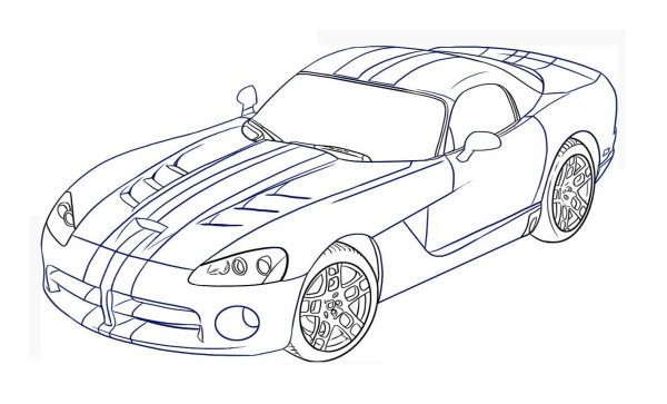 Раскраска Додж Вайпер